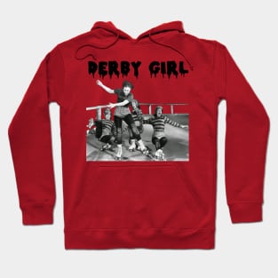 DERBY GIRL ROLLERSKATE VINTAGE ROLLERDERBY gerry murray Hoodie